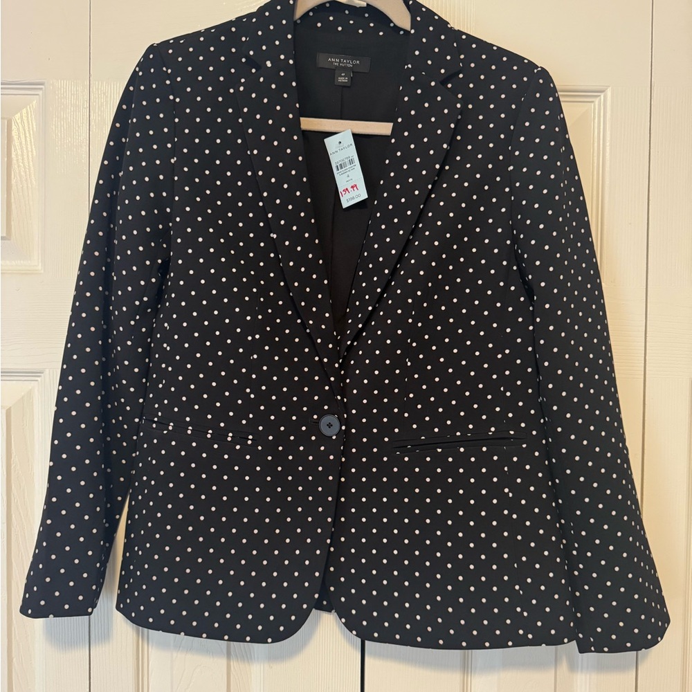NWT Black Polka Dot Blazer
